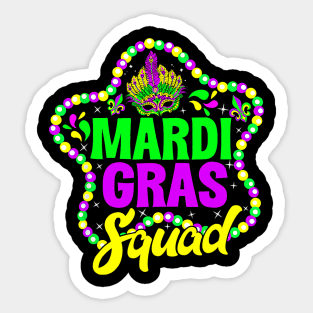 Mardi Gras Squad Funny Festival Party Costume Outfits Sticker